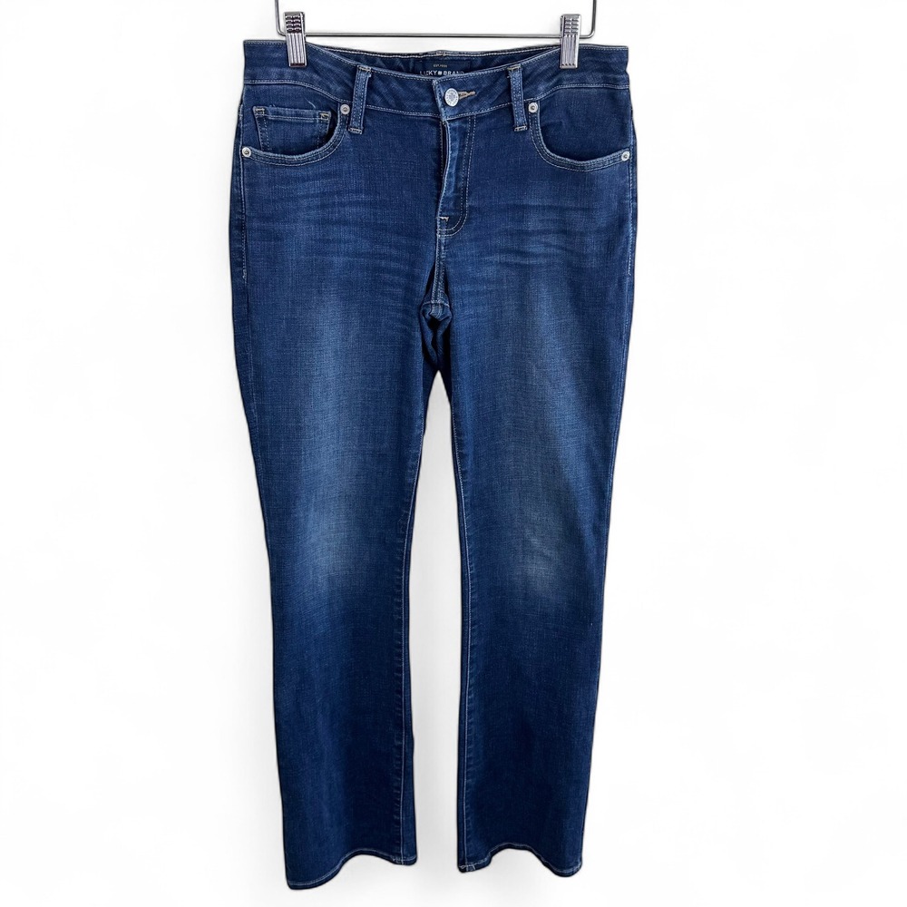 Lucky Brand Boot Cut Leg Jeans Womens 4 27 Dark Wash Blue Denim Stretch Mid Rise